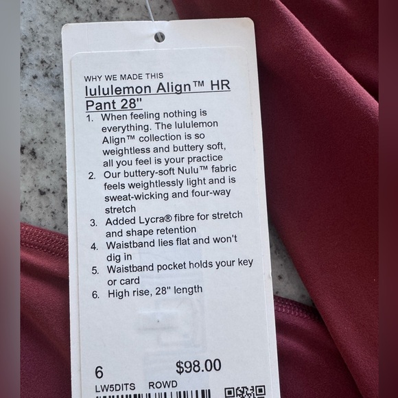 Lululemon Align High Rise - Picture 2 of 3